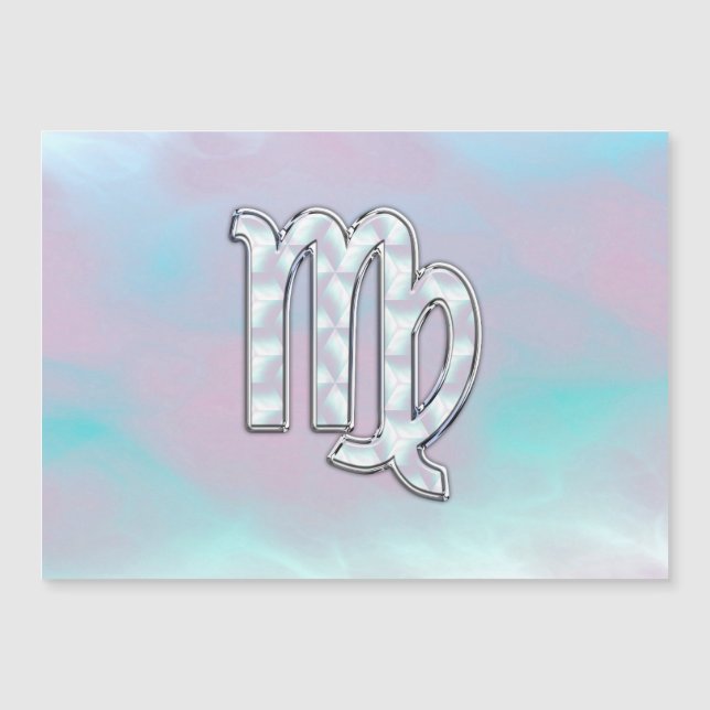 Stylish Virgo Zodiac Sign Nacre Mother of Pearl (Front)