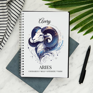 Stylish Watercolor Aries Custom Journal