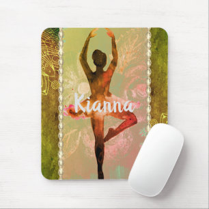 Stylish Watercolor Ballerina  Personalised Mouse Mat