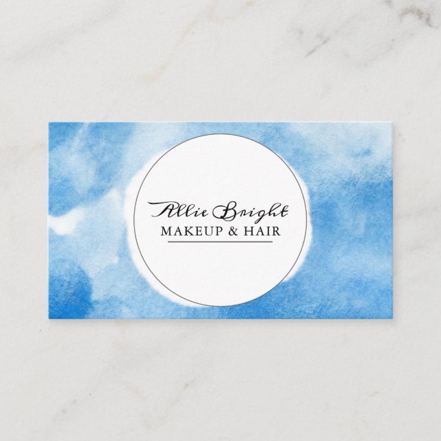 Stylish Watercolor Business Cards (Front)