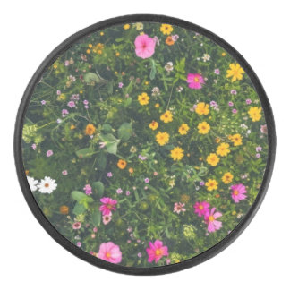Stylish Watercolor Floral Pattern Hockey Puck
