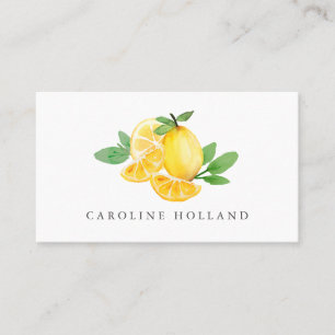 Stylish Watercolor Lemon Fruit Professional  Business Card