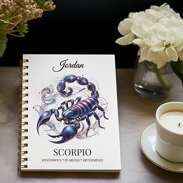 Stylish Watercolor Scorpio Custom Journal (Creator Uploaded)