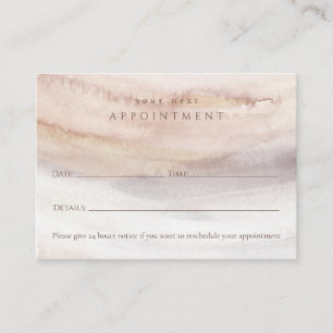Stylish, watercolor, yoga, spa, Appointment card