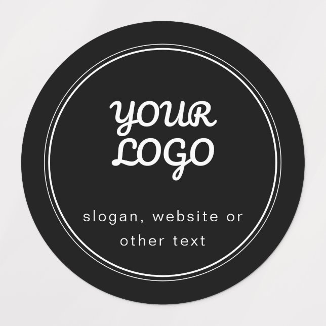 Stylish Waterproof Your Logo Black & White (Design 1)