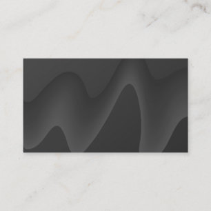 Stylish Wave Design in Dark Grey. Business Card