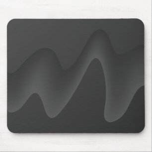 Stylish Wave Design in Dark Grey. Mouse Mat