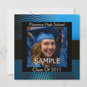 STYLISH WAVES PHOTO TEMPLATE MONOGRAM,Black Blue