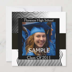 STYLISH WAVES PHOTO TEMPLATE MONOGRAM,black white