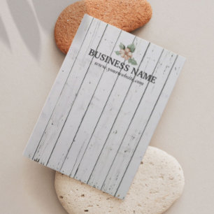 Stylish Weathered White Wood Stripes Earring Cards