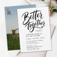 Stylish Wedding Black Script Better Together Photo