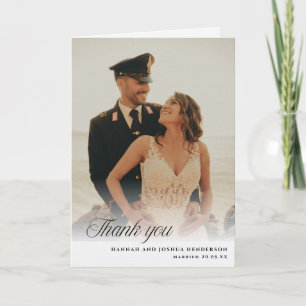 Stylish Wedding Blank inside Thank You Card