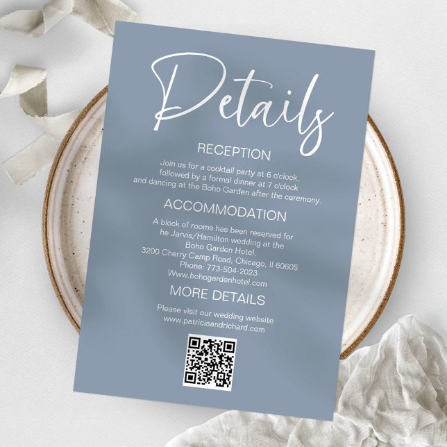 Stylish Wedding Invitation Details Enclosure (Creator Uploaded)