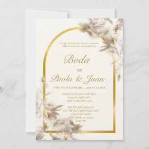 Stylish wedding invite in spanish