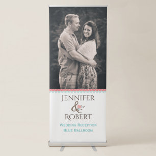 Stylish Wedding Reception Photo Retractable Banner