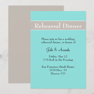 Stylish Wedding Rehearsal Dinner Invitation