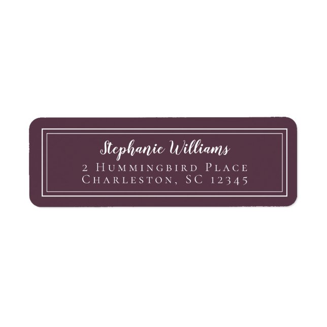 Stylish Wedding RSVP Modern Simple Chic Purple (Front)