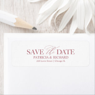 Stylish Wedding Save The Date Return Address
