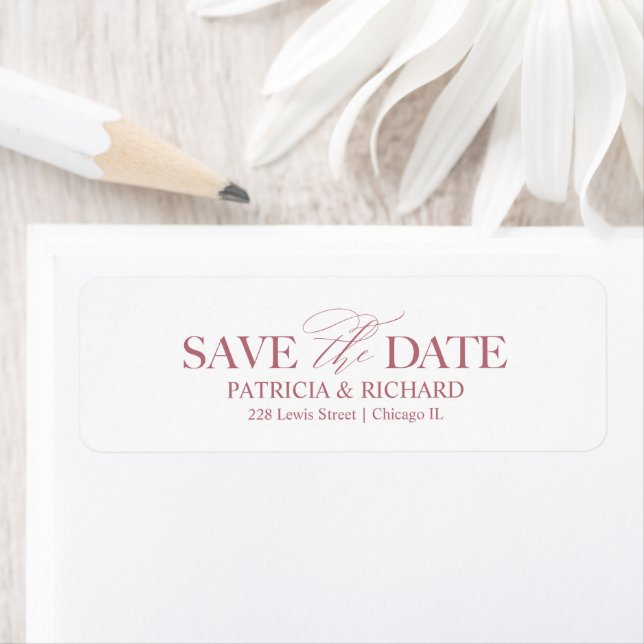 Stylish Wedding Save The Date Return Address (Insitu)