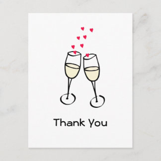 Stylish Wedding Thank You Flat Card