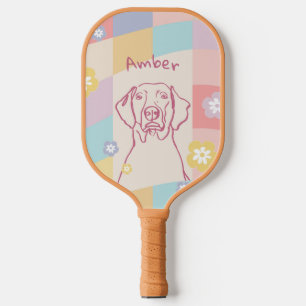 Stylish Weimaraner Simple Colourful Dog Pickleball Paddle