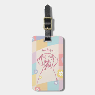Stylish Weimaraner Simple Dog Luggage Tag
