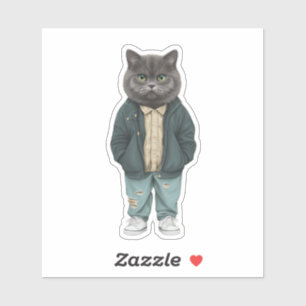 Stylish Whiskers: Dapper British Short-hair