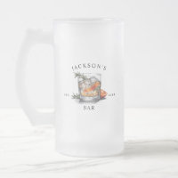 Stylish Whiskey Cocktail Name & Year Home Bar