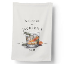 Stylish Whiskey Cocktail Name & Year Home Bar