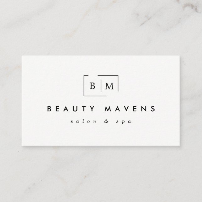 Stylish White Appointment Business Cards (Front)