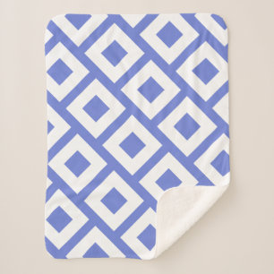 Stylish White Blocks Geometry Throw Blanket