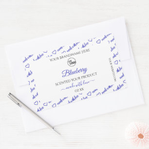 Stylish White Blue Word Cloud Product Labels Logo