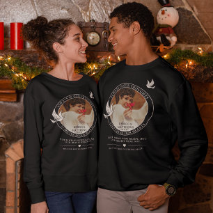 Stylish White Doves Photo & Memorial Tribute Sweatshirt