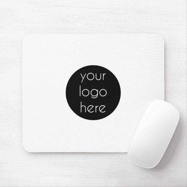 Stylish White Modern Professional Business Logo   Mouse Mat (With Mouse)