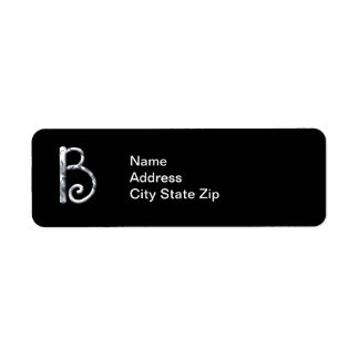 Stylish White Monogrammed Label (B)