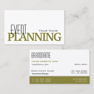 Stylish White Mustard Simple and Professional Business Card