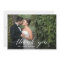 Stylish White Script Wedding Photo Thank You Card