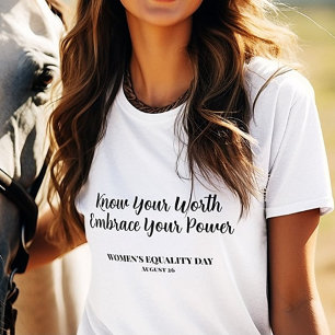 Stylish White WOMEN'S EQUALITY DAY  T-Shirt