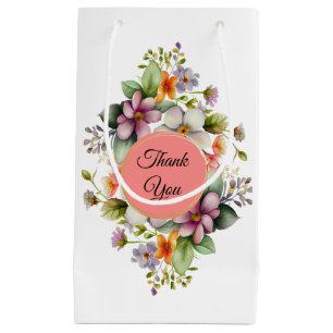 Stylish Wildflowers Bridal Shower Favour Small Gift Bag