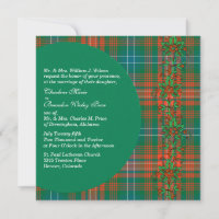 Stylish Wilson Orange & Green Plaid Wedding
