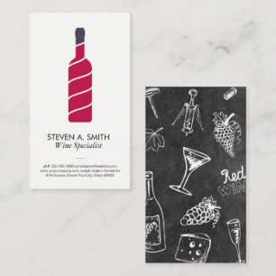 Stylish Wine Bottle Logo Business Card