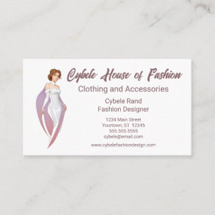 Stylish Woman Fashion Designer Clothing Store Business Card