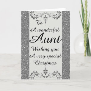 Stylish Wonderful aunt Christmas card