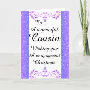 Stylish Wonderful cousin Christmas card