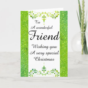 Stylish Wonderful friend Christmas card