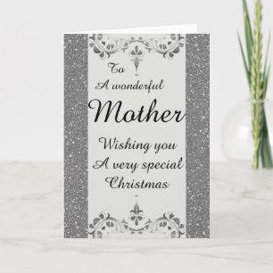Stylish Wonderful mother Christmas card