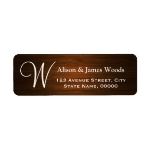 Stylish Wood Grain Look for Monogram Wedding