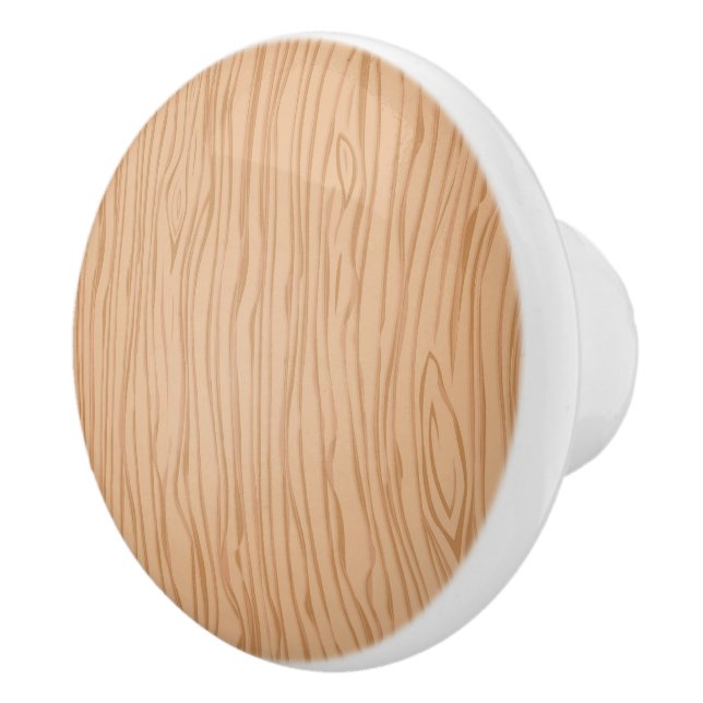 Stylish Wood Pattern Ceramic Knob for Furniture (Right)