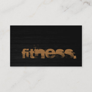 Stylish Wood Pattern Trainer Fitness Business Card