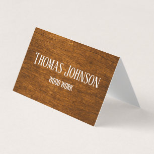 Stylish Wooden Carpenter Construction Business Card